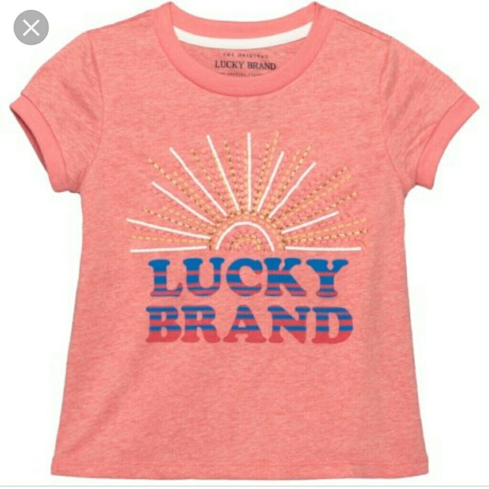 Lucky brand Sun T-Shirt - Short Sleeve girls size 4-5